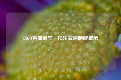 CSGO直播翻车，娱乐背后暗藏警示